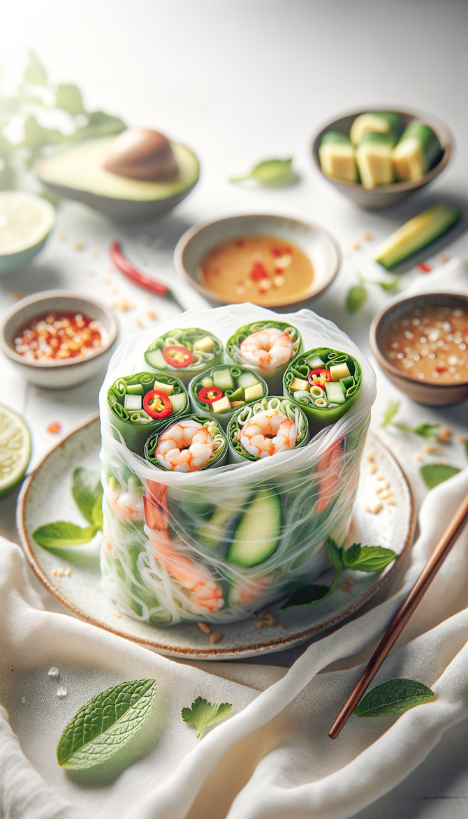 Recipe picture of Arabic-Vietnamese Seafood Spring Rolls