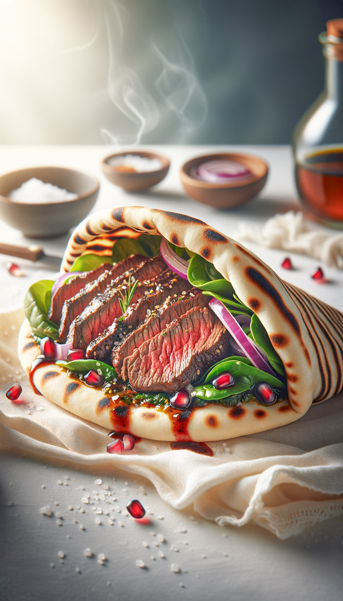 Recipe picture of Arabtango Steak Pita