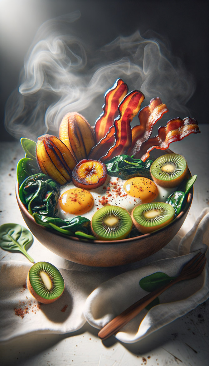 Recipe picture of Colombian Kiwi Paleo Breakfast Bowl