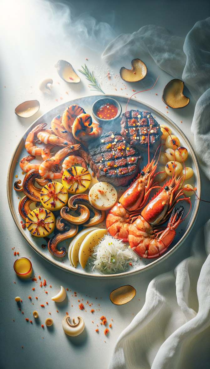Recipe picture of Korean-Australian Surf and Turf Delight