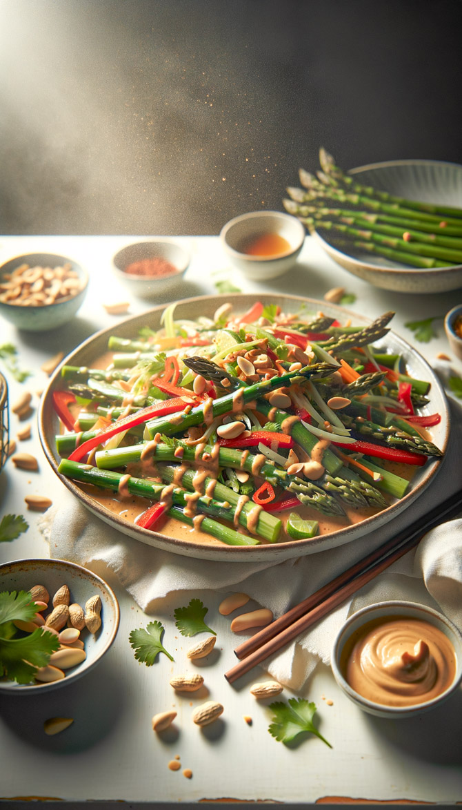 Recipe picture of Samba Asparagus Salad with Peanut Dressing