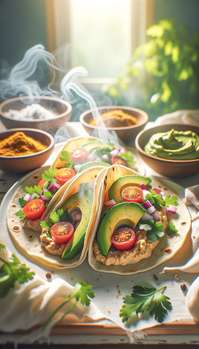 Recipe picture of Tex-Arabic Vegan Breakfast Tacos